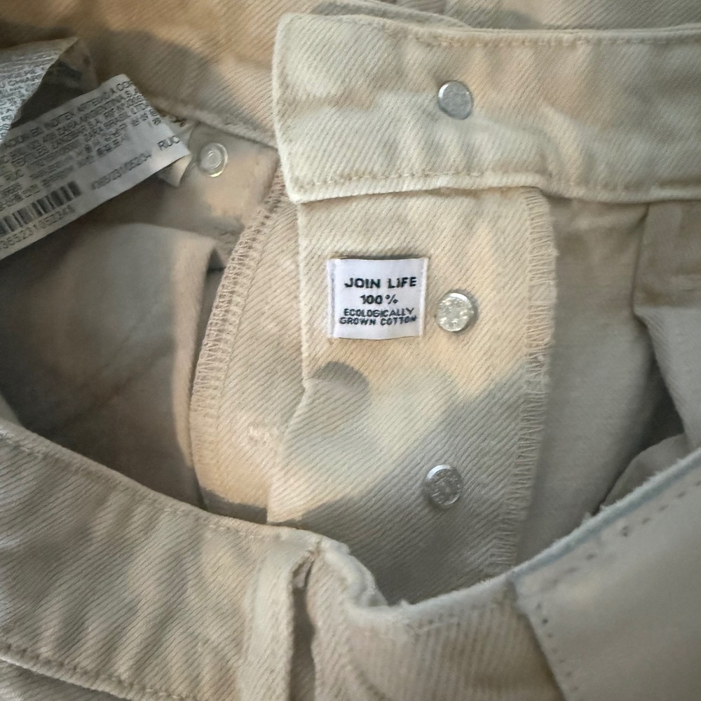 ZARA Beige High Rise Mom Jeans Women Size 2 - Picture 8 of 11